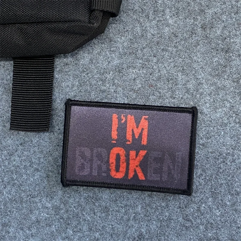 Parche creativo con estampado divertido, insignia de moral táctica militar, gancho y bucle, pegatinas para mochila - imagen 3