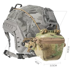 SHAW BRAIN Bolsa trasera casco táctica 500D Tiger Stripe