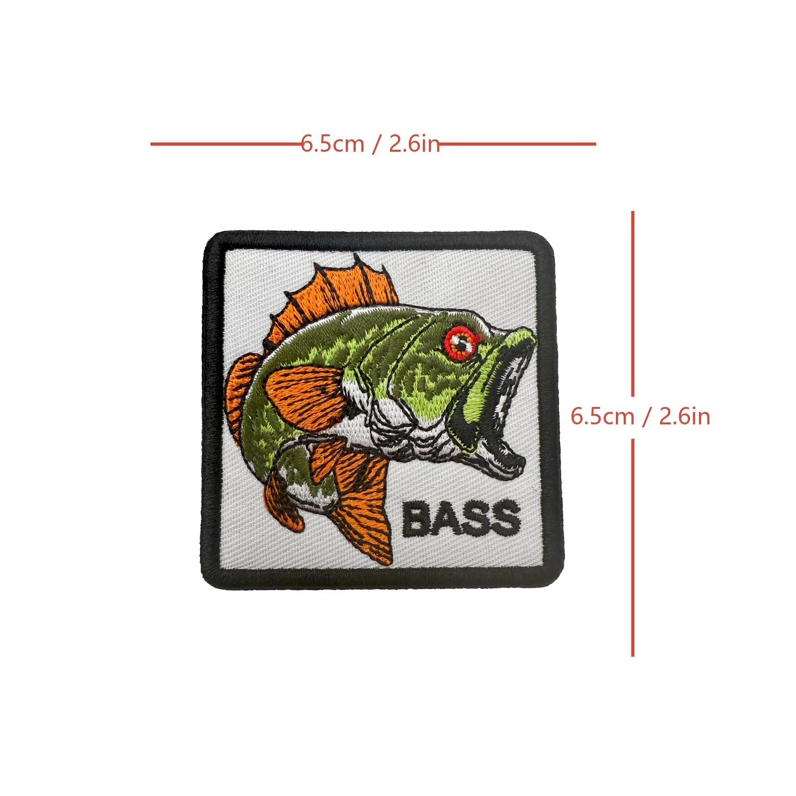 Parche de aventura al aire libre de pesca de lubina de Largemouth, insignia de aplique bordado para planchar/coser para sombreros, ropa, bolsos, mochilas - imagen 5
