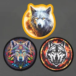 Parche con estampado de lobo militar, chaleco táctico, sombreros con gancho y bucle, insignia de moral, mochila, pegatinas decorativas, parches para brazalete para ropa