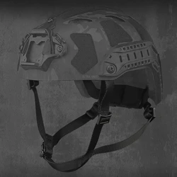 Casco FAST SF de corte alto, sistema de suspensión interior, cascos tácticos rápidos ajustables, correa para la barbilla colgante, accesorios para casco Airsoft