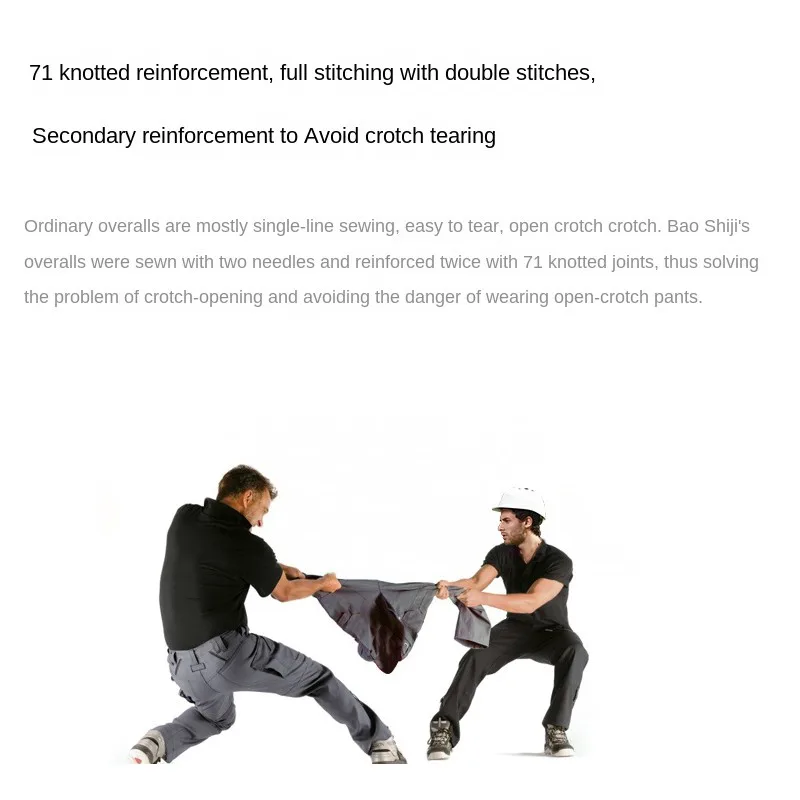 Pantalones de trabajo multifuncionales para hombre, ropa de trabajo resistente al desgaste, pantalones Cargo de reparación mecánica de trabajo de alta calidad - imagen 5