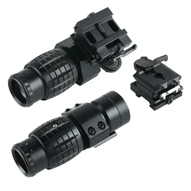 Mira óptica táctica holográfica 3X con montaje abatible 553 558, punto rojo y verde, Riel de 20mm, para caza, armas de fuego, Airsoft - imagen 4
