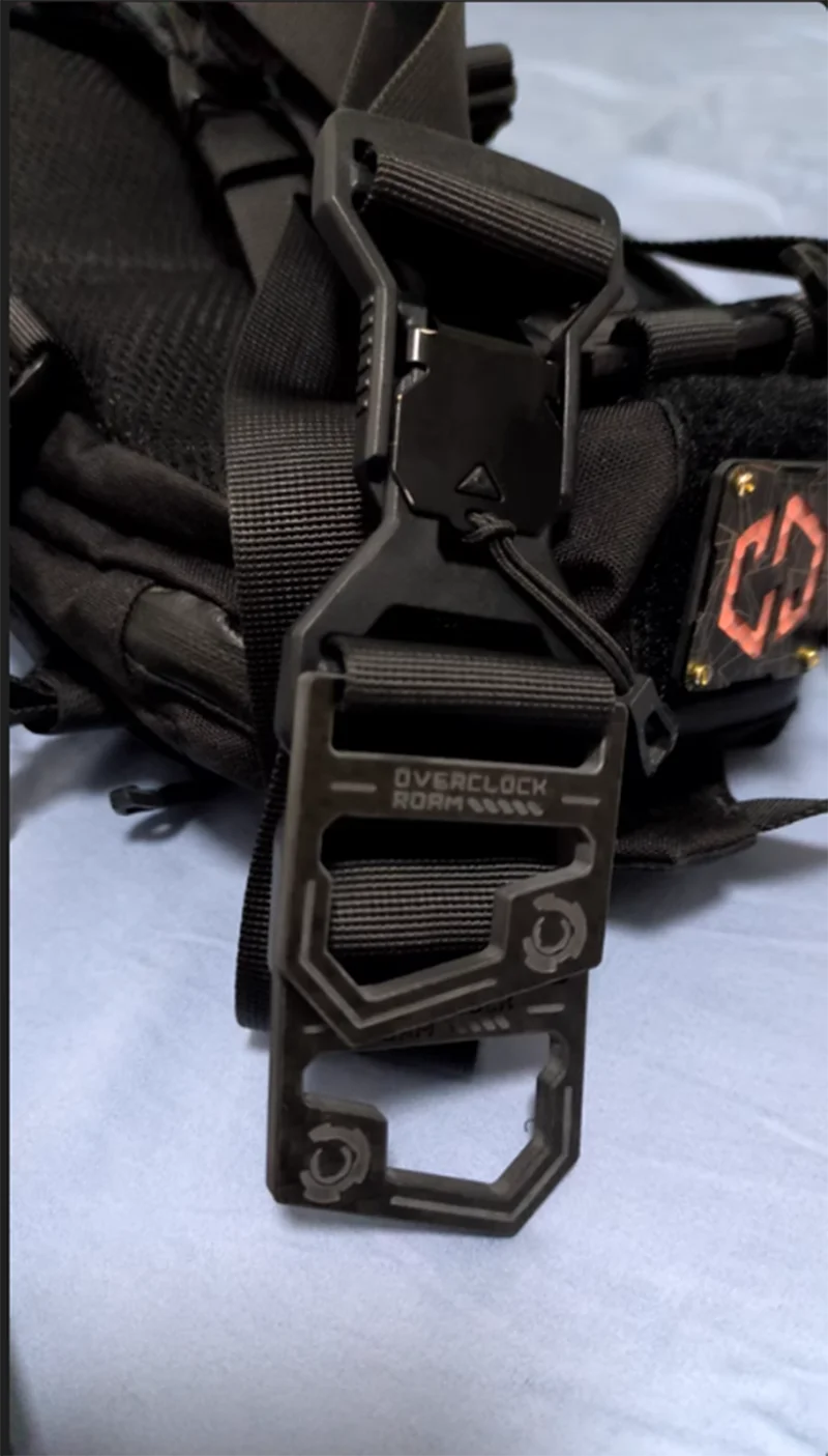 Hebilla de anillo en D de fibra de carbono, desmontable, grabada CNC, hebilla personalizada para mochila al aire libre - imagen 2
