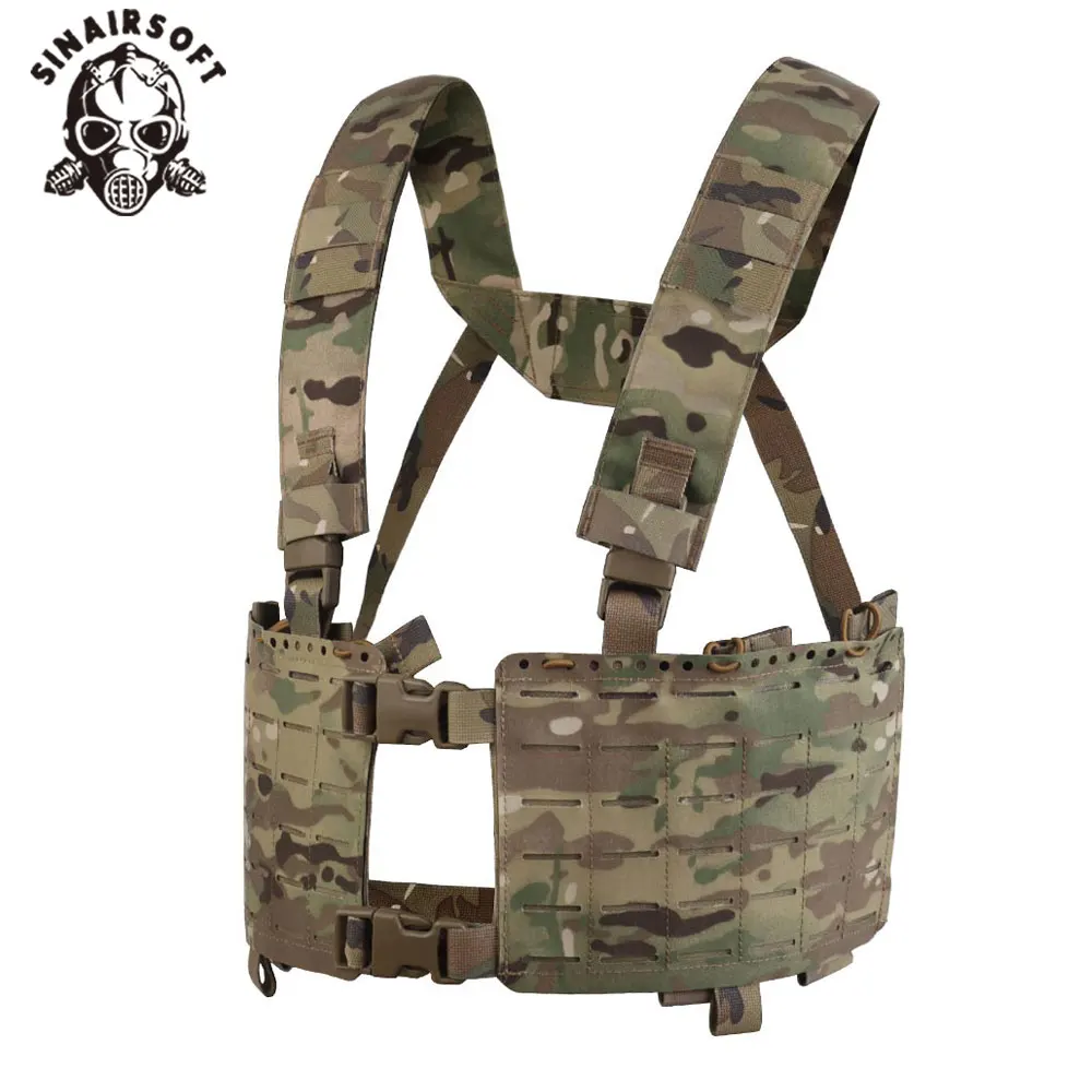 Aparejo de pecho táctico alfa 34, chasis dividido, arnés en H, corte láser MOLLE 556 762, pistola, Rifle, bolsa para revistas, caza, Airsoft, estilo SS - imagen 2