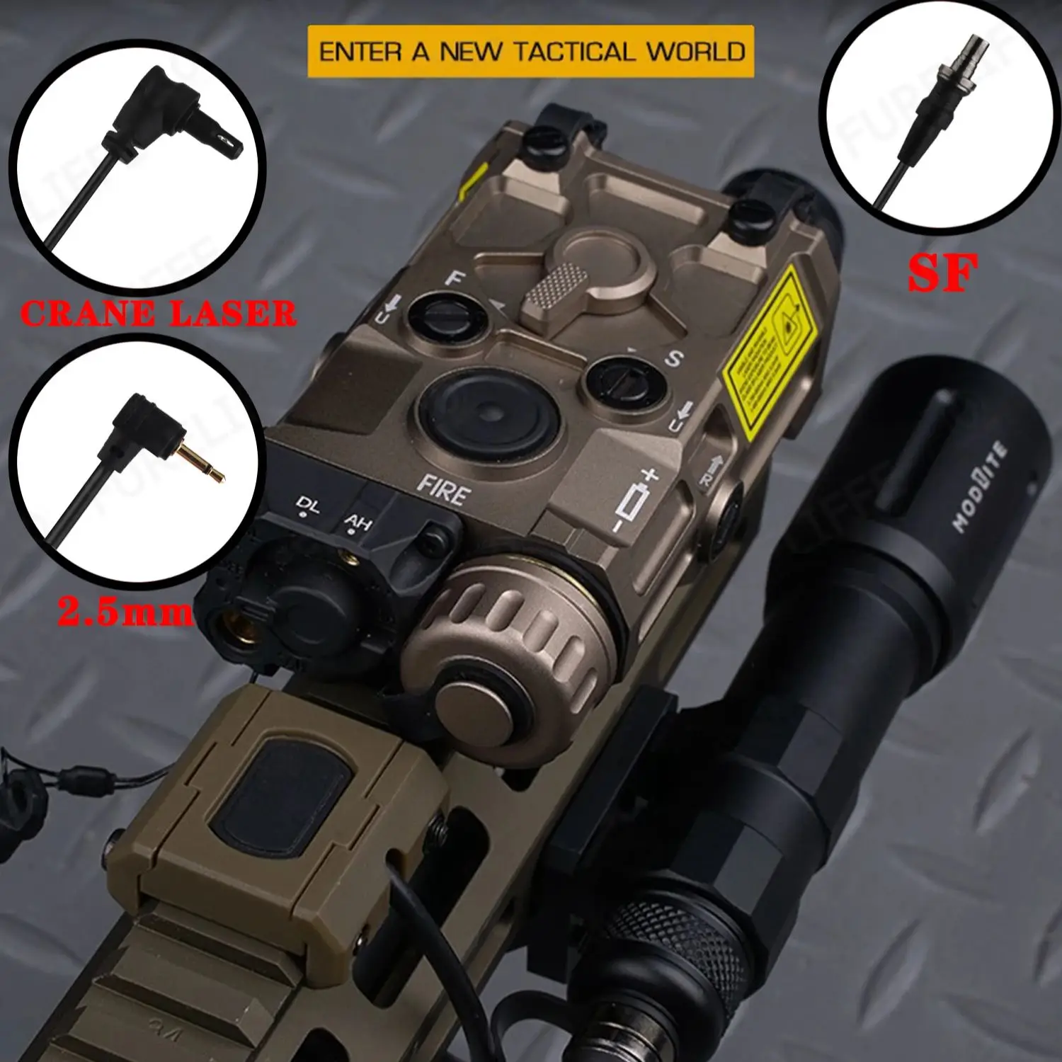 Interruptor de tecla de acceso táctico, control remoto de presión para Scout Light Combo, arma de alcance láser IR, compatible con rieles de PEQ-15 DBAL-A2 DBAL-D2 y M-LOK - imagen 5