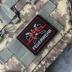 Parche táctico moral casco bombero militar con velcro gancho-bucle