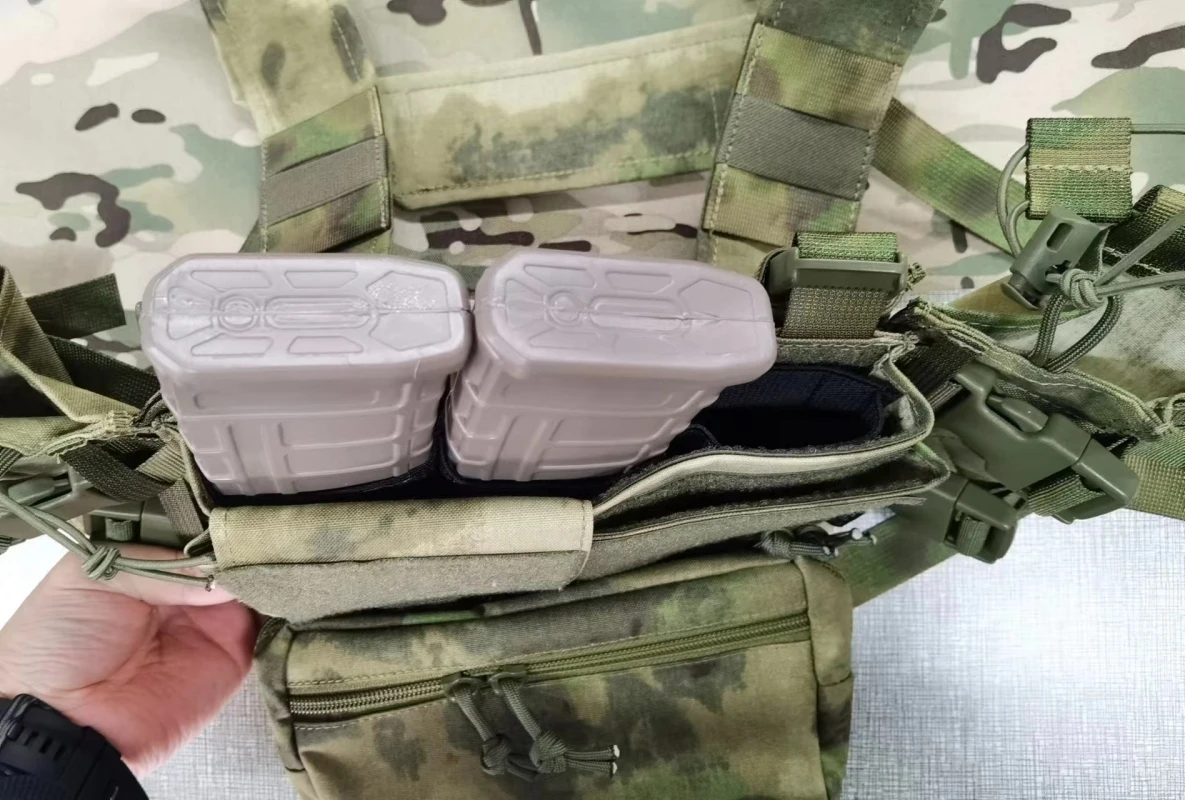 MK4 Micro Gear Chest Rig Bolsas para W/5,56 Mag Pouch Plate Carrier Chaleco Tactico Camuflaje Cierre de combate Airsoft - imagen 5
