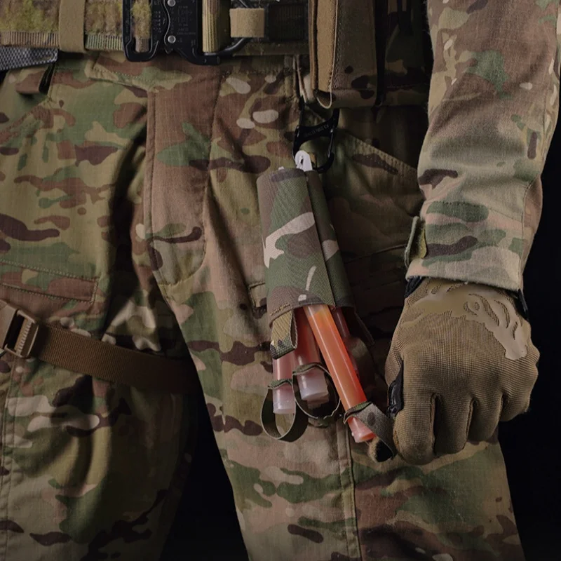 Bolsa de almacenamiento portátil con varilla fluorescente con sistema MOLLE, paquete de 6 barras luminosas, bolsa de tienda, guardián de luces químicas para acampar al aire libre - imagen 2