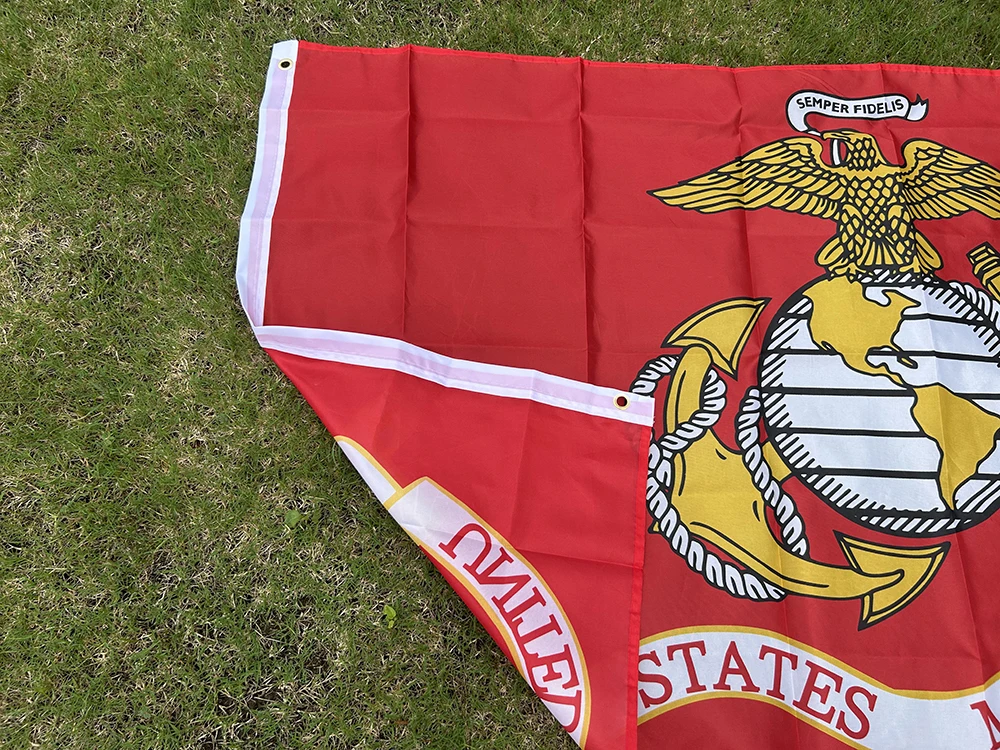 Bandera USMC Cuerpo Marines poliéster 90x150 cm decoración hogar - imagen 4