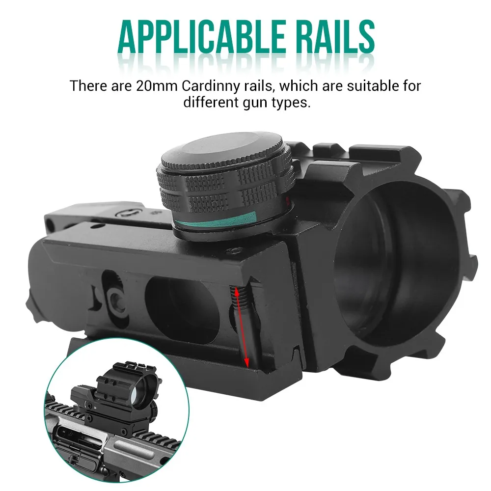 Mira óptica de punto rojo 1x33, 4 retículas, punto verde y rojo, mira réflex táctica, mira para Rifle de caza para riel de 20mm, mira para pistola Airsoft - imagen 4