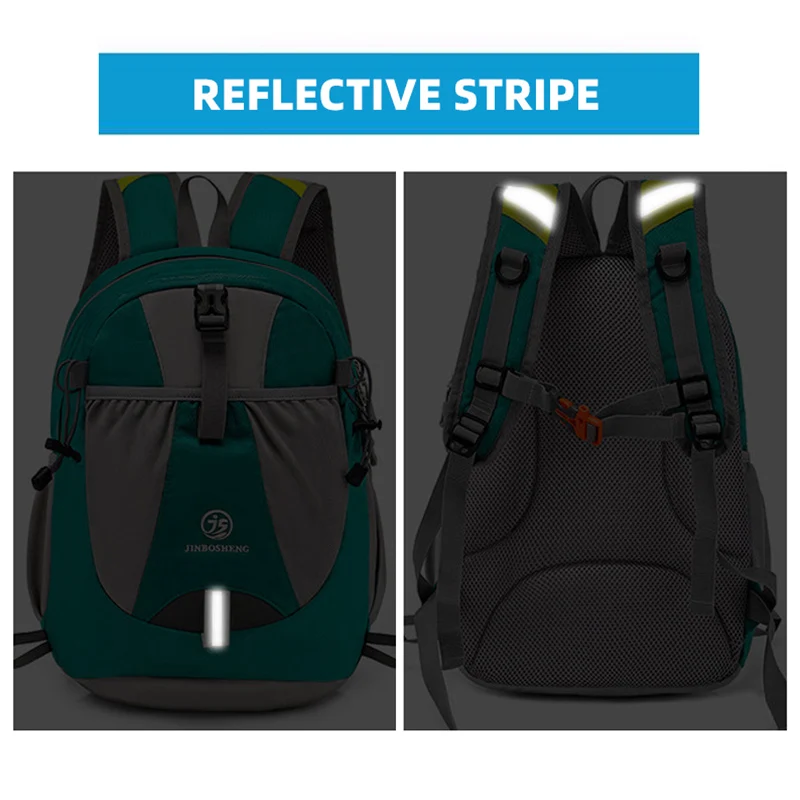 Mochila de escalada de 40L para hombre, bolsa deportiva de viaje para acampar al aire libre, ciclismo, senderismo, mochila grande reflectante Molle para pesca - imagen 5