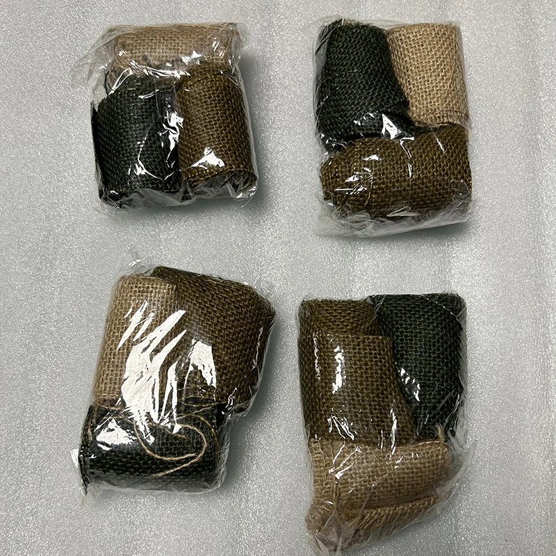 Cubierta de malla de camuflaje con tira de lino para casco - imagen 4