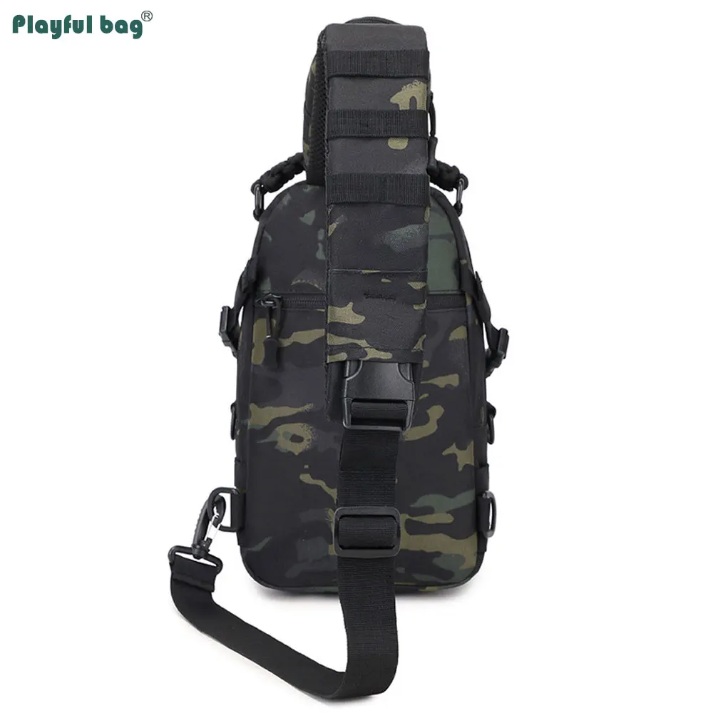 Bolsa de pecho para senderismo para hombre, mochila de camuflaje ligera para exteriores, paquete de camuflaje multifuncional, impermeable, AVA292 - imagen 4