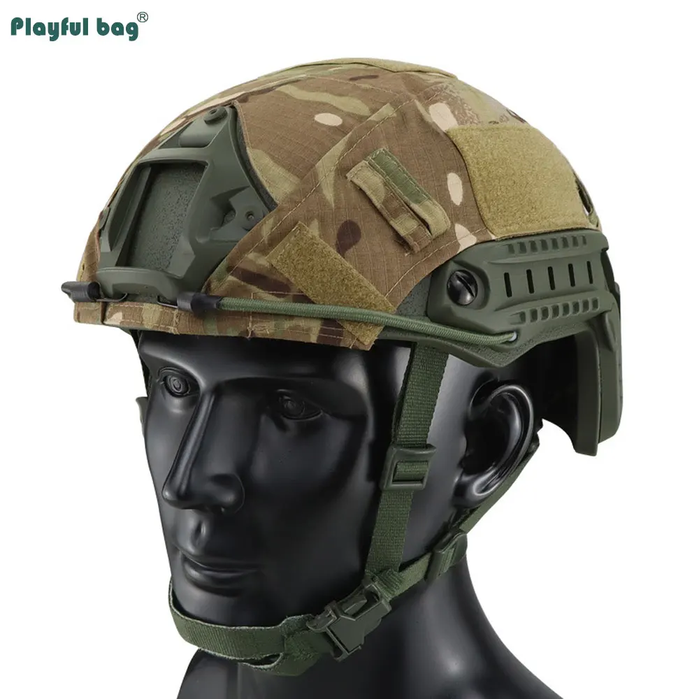Casco táctico rápido, cubierta protectora de camuflaje, casco Airsoft de camuflaje, cubierta de tela desmontable NA87 - imagen 4