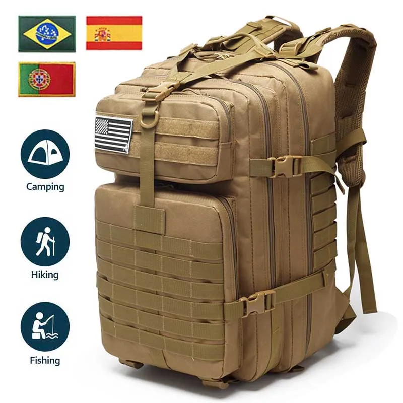 Mochila táctica para hombre, bolsa impermeable de nailon 1000D para deportes al aire libre, senderismo, Camping, militar, caza, 30 o 50L - imagen 3