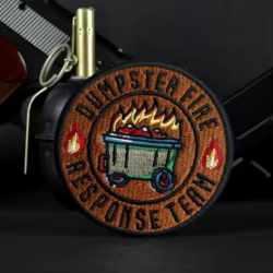 Parche táctico del equipo de respuesta contra incendios de basura, parche bordado con gancho y bucle divertido, insignia de moral militar, brazalete, pegatinas para mochila