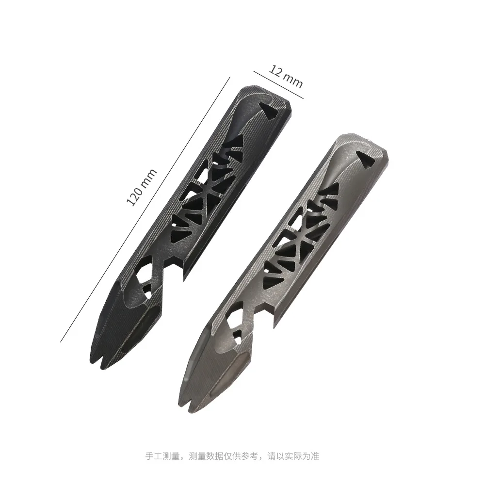 Mini herramientas de acampada de autodefensa portátiles, pequeñas, multifuncionales, de aleación de titanio - imagen 4