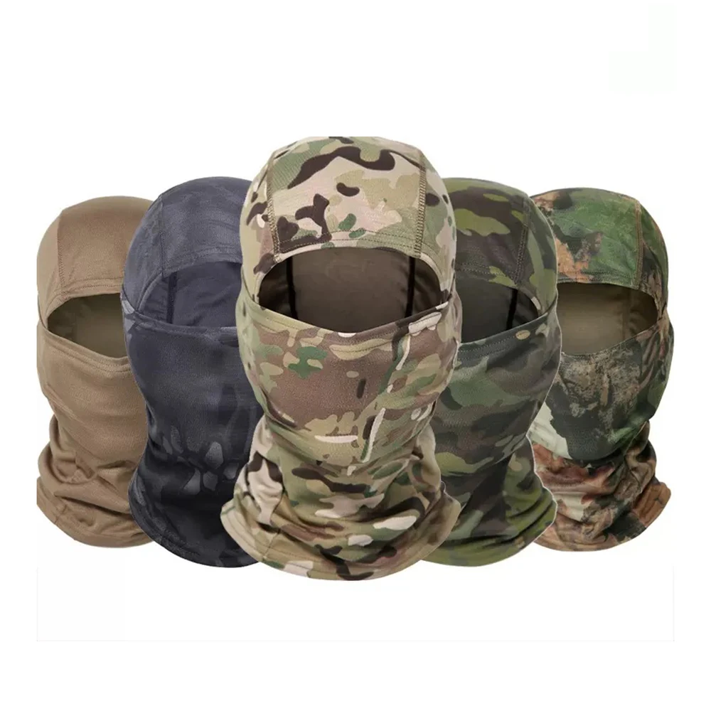 Pasamontañas táctico camuflaje con máscara facial completa para casco