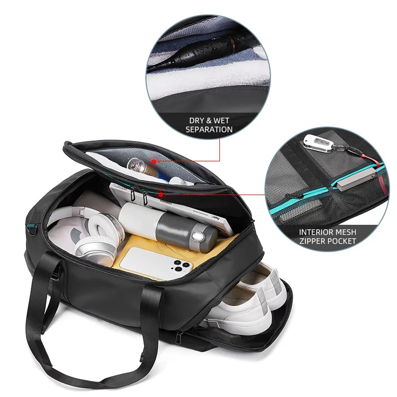 Bolso de hombro multifuncional para gimnasio y Fitness, mochila de gran capacidad, bolso de viaje para exteriores, bolso de entrenamiento deportivo impermeable para hombres - imagen 5