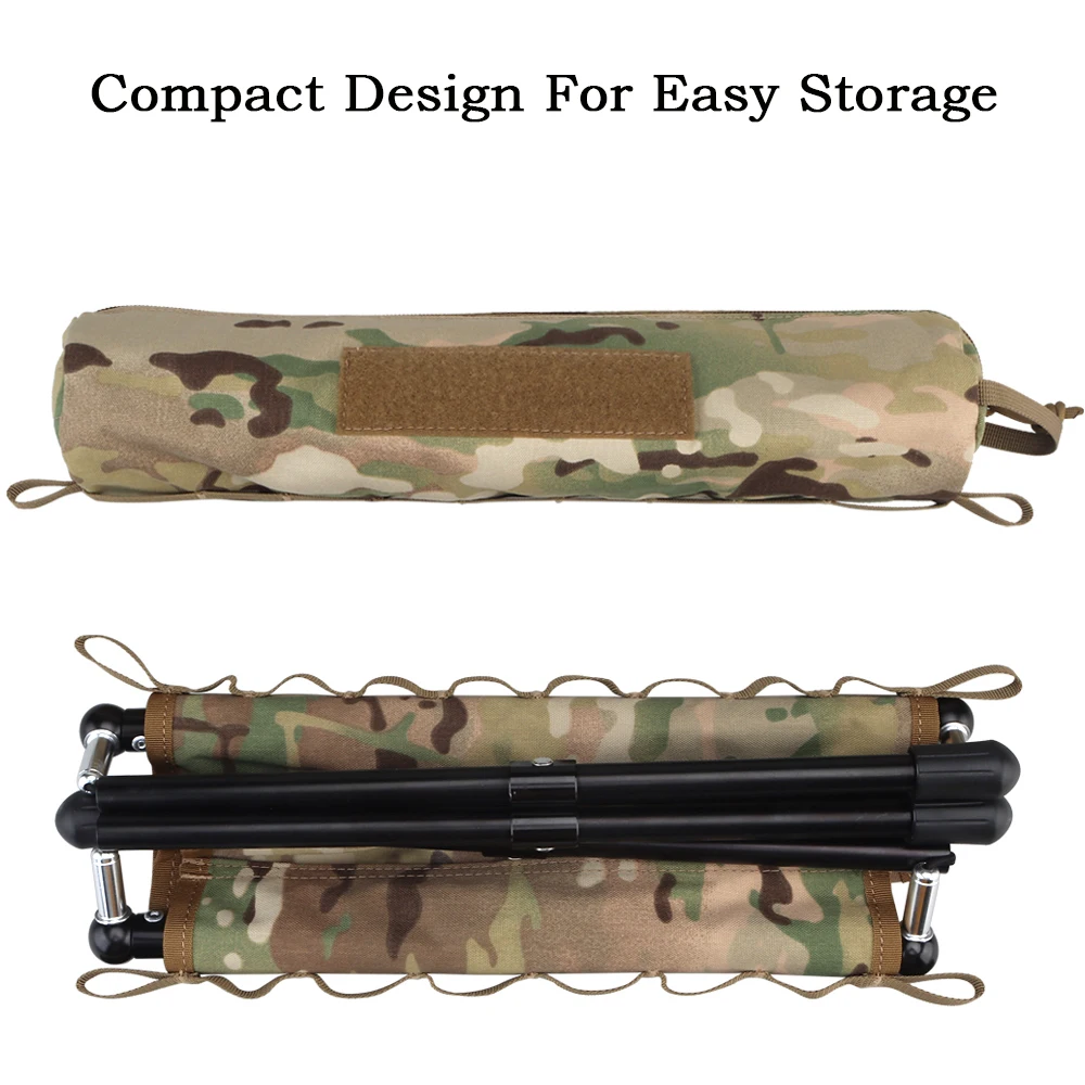 Silla plegable táctica para exteriores, taburete portátil de aleación de aluminio, Multicam, ligera, en forma de U, para acampar, cazar y pescar, novedad - imagen 2