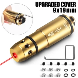 Cartucho de entrenamiento láser de 9x19mm, bala de entrenamiento láser de fuego seco, puntero láser de punto rojo, mira de entrenamiento con gancho