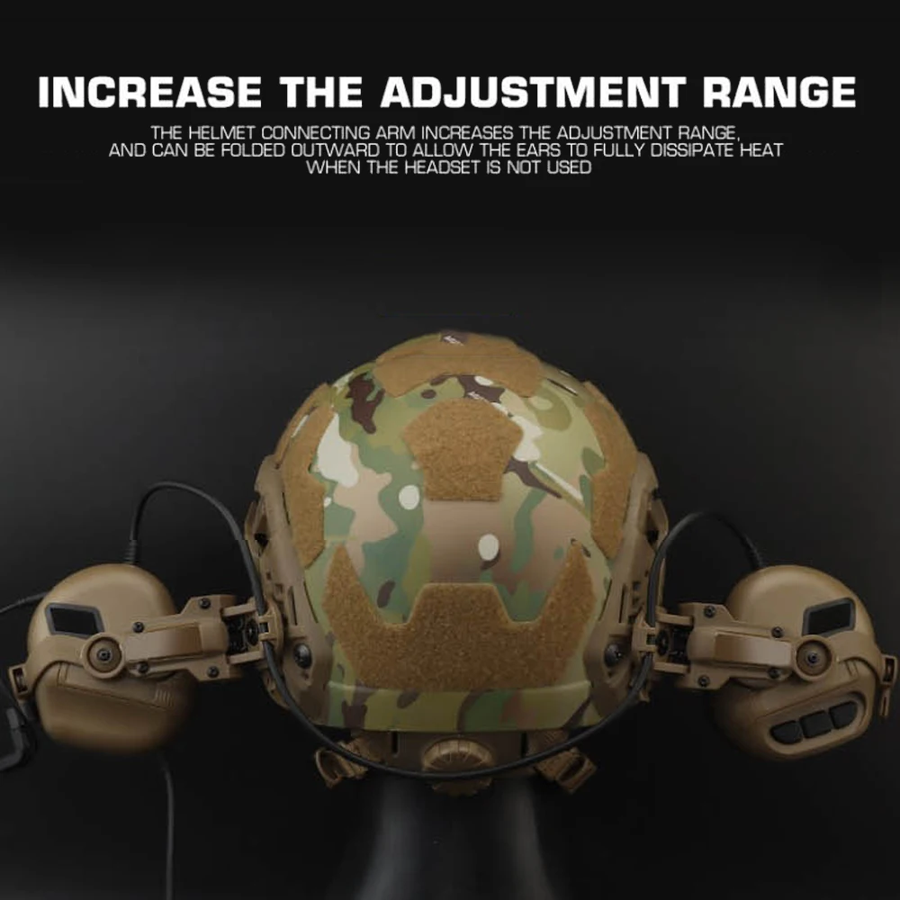 Casco táctico OPS CORE ARC/Wendy M-LOK soporte de auriculares con riel para auriculares con reducción de ruido GEN 5 adaptador de montaje para casco M31/ M32 - imagen 4