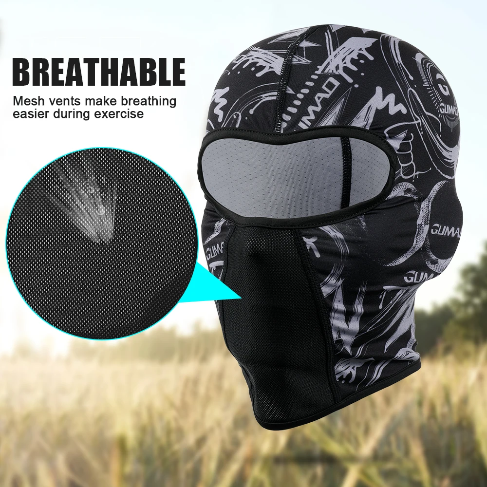 Cubierta de cara completa para ciclismo, pasamontañas para deportes al aire libre, senderismo, Camping, esquí, protección solar, sombrero forrado de malla transpirable, máscara para hombres - imagen 4