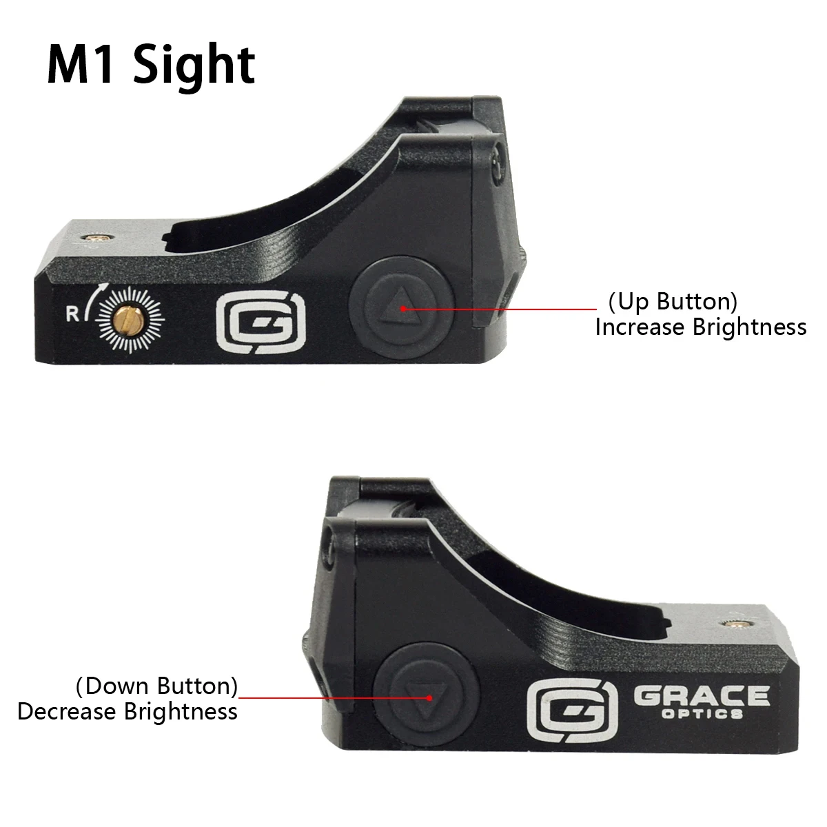 Mira táctica RMR M1, punto rojo y verde, mira de caza para Airsoft, tiro al aire libre, montaje holográfico Glock - imagen 2