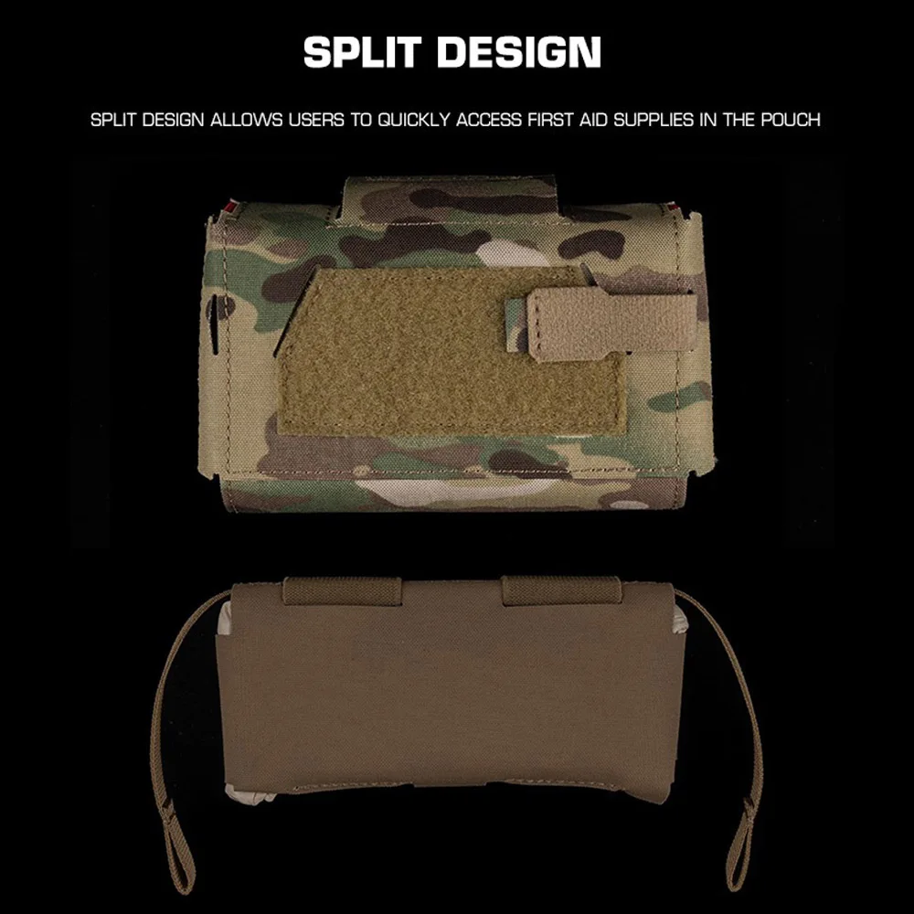 Bolsa compacta para traumatismos V3 GEN3, estilo camuflaje MD2 IFAK, bolsa de primeros auxilios médica táctica para chaleco de caza, portador de placa, cinturón de cintura - imagen 3