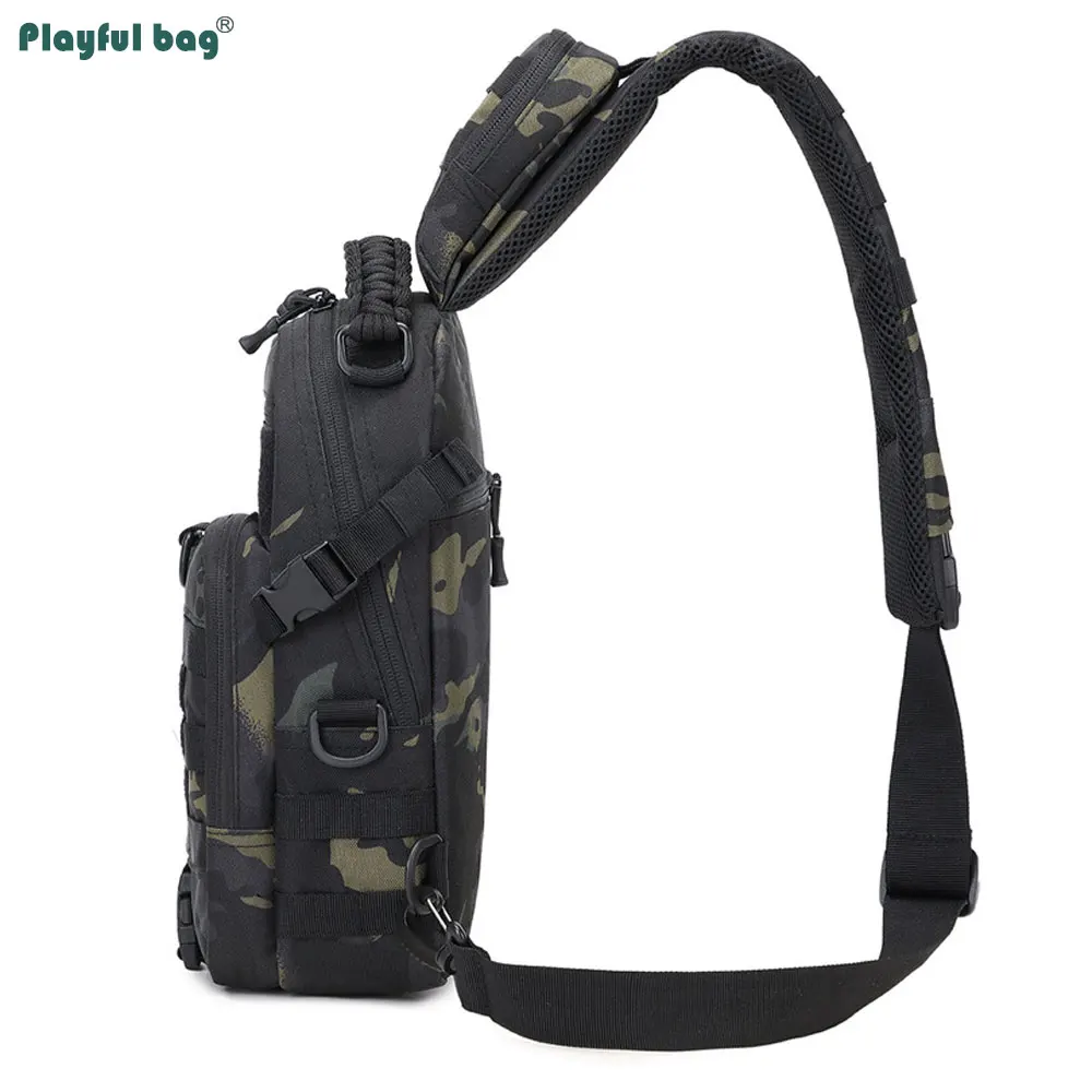 Bolsa de pecho para senderismo para hombre, mochila de camuflaje ligera para exteriores, paquete de camuflaje multifuncional, impermeable, AVA292 - imagen 3