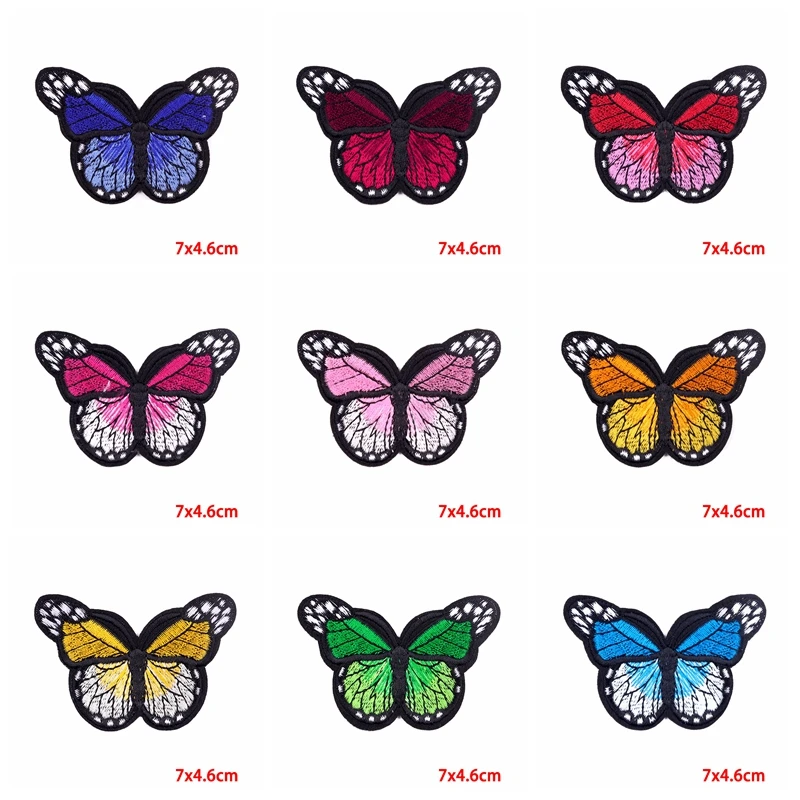 Parches bordados mariposa termoadhesivos – Decorativos para ropa - imagen 2
