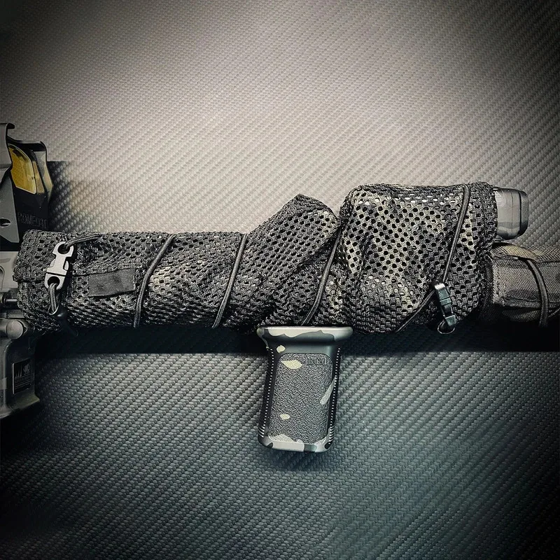 Paño de camuflaje táctico de espina de pescado, accesorios de película para tiro de Paintball Airsoft, accesorios de tela para Rifle - imagen 2