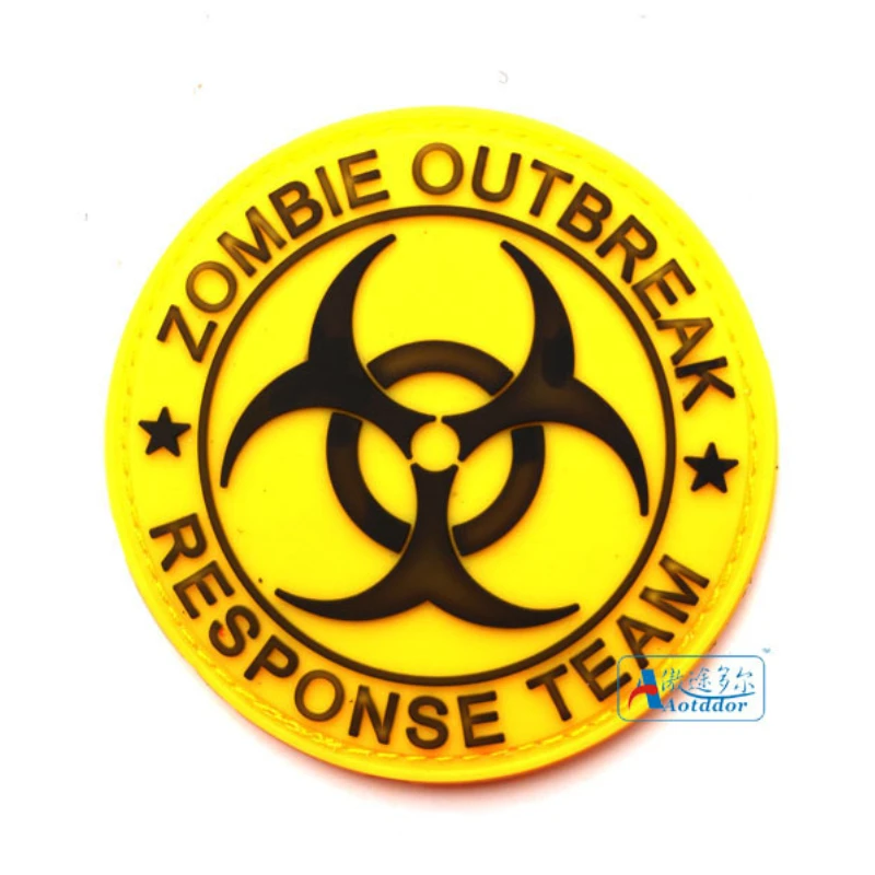 Paquete de colección de riesgo biológico con suministros, pegatina mágica de goteo de PVC sin limpieza, brazalete, insignia de calavera, parches bordados para ropa DIY - imagen 5