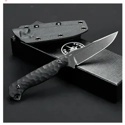 TOOR-cuchillo recto secreto, hoja 9Cr13Mov G10, mango texturizado, cuchillo táctico de alta altitud para exteriores, herramienta de seguridad de autodefensa