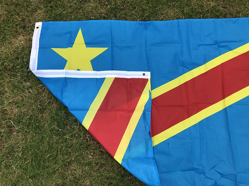 PANTALLA DE SKY Bandera del Congo 90X150cm Bandera de la República Democrática del Congo Banner 3x5 pies Bandera Nacional Banderas de decoración del hogar - imagen 4