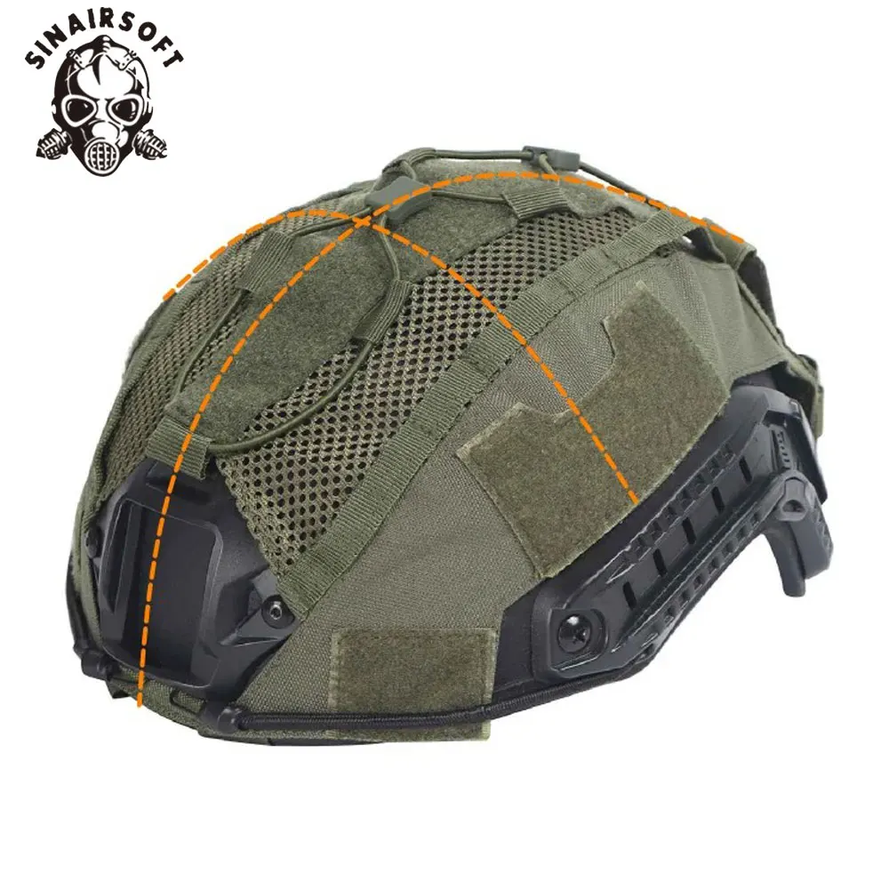Funda táctica para casco antibalas con bolsa NVG y malla