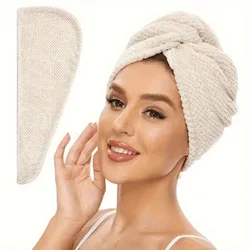Toalla de microfibra para el cabello: de secado rápido, ultraabsorbente, se importa suavemente el cabello rizado o dañado, gorro secador de pelo para mujeres