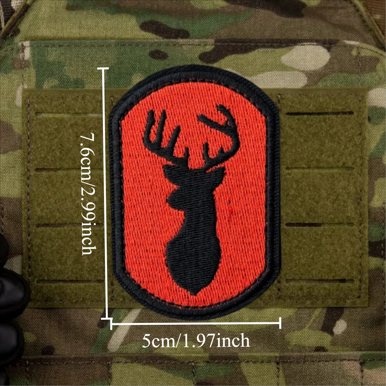 Parche de cazador de ciervos, apliques personalizados de moral bordado, pistola táctica, parches militares de gancho y bucle para ropa, pegatina para mochila - imagen 3