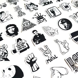 Pegatinas vinilo blanco y negro para equipamiento táctico militar