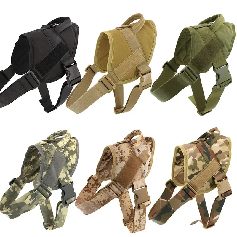Arnés de trabajo táctico militar para perros, arnés de patrulla para perros pequeños y grandes, chaleco de servicio para perros con asa, ropa para mascotas - imagen 2