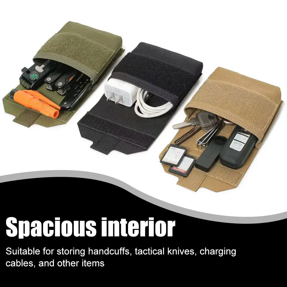 Bolsa táctica Molle EDC, bolsa para cigarrillos, funda para esposas, bolsillo para la cintura, riñonera Airsoft, accesorios de caza, bolsa de equipo para dispositivos - imagen 4