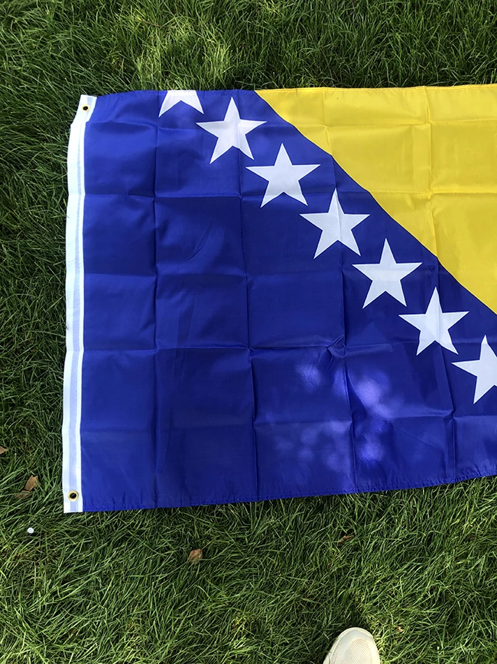BANDERA DE SKY 3X5Fts bandera de Bosnia y Herzegovina 90X150cm BIH BA bandera de Bosna Hercegovina para decoración bandera nacional colgante - imagen 4