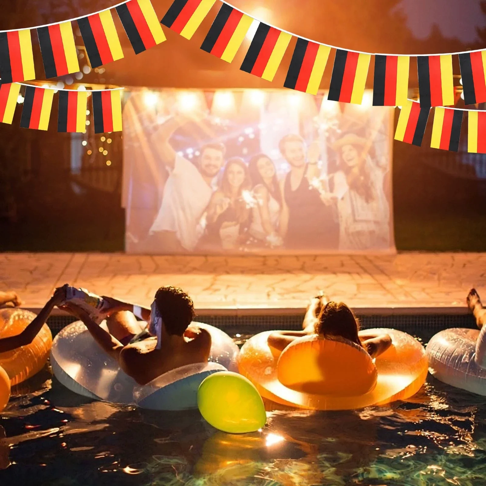 Bandera de Alemania 14x21cm 20pcs/lot bandera de Alemania banderbanderbandera fiesta fiesta para decoración - imagen 5