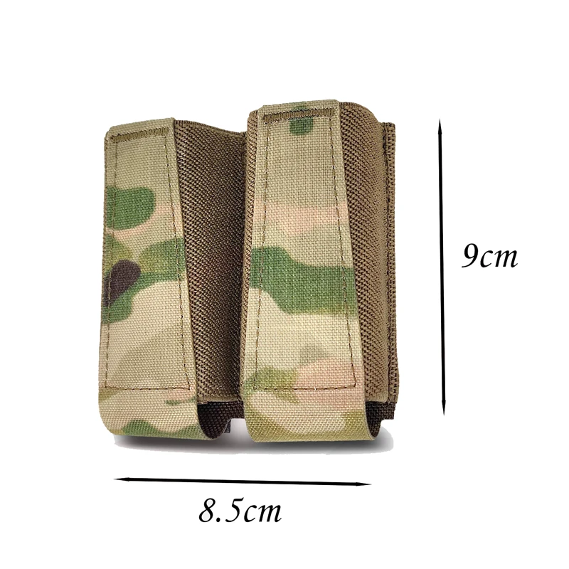 Bolsa táctica para cargador Airsoft GBRS, 9mm, doble Mag, Multicam, elástica, Molle, kit de herramientas, accesorios - imagen 4