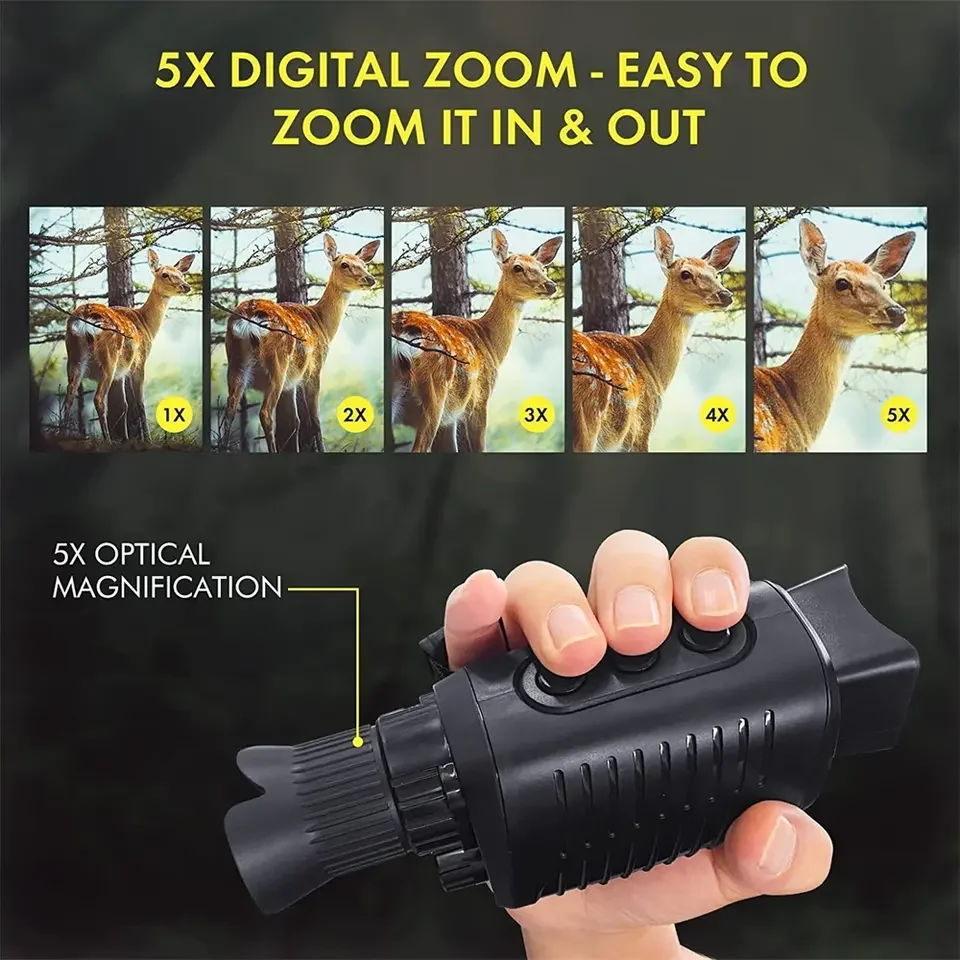 Dispositivo de visión nocturna infrarroja HD R7, telescopio Monocular Digital con Zoom 10X, 2,5 K, cámara exterior con día y noche, doble uso para caza - imagen 3