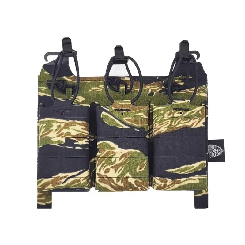 Chaleco táctico corte láser con bolsas MOLLE triple y panel frontal - imagen 3