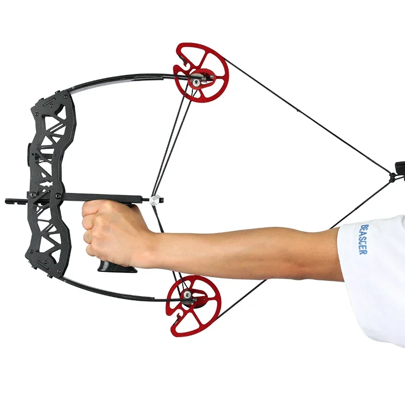 Arcos de polea de Metal para tiro con arco, arco compuesto para mano izquierda y derecha, accesorios universales para arco y flecha, paquete láser, 45-55 libras - imagen 5