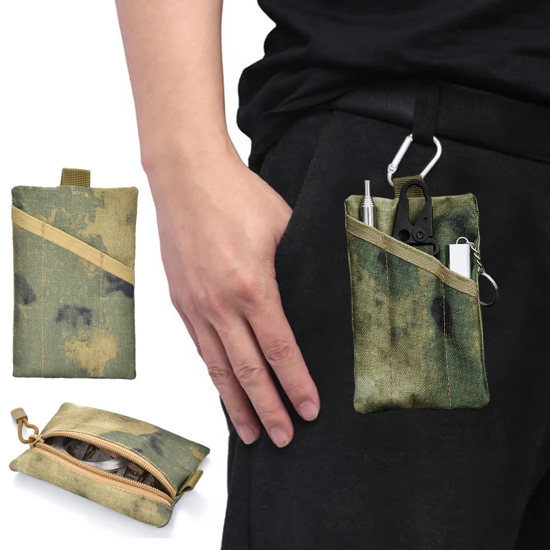 Mini cartera táctica para exteriores, cartera con llavero para tarjeta, monedero portátil de emergencia EDC, bolsa de herramientas militar para caza y senderismo - imagen 4