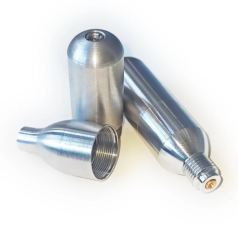 Cartucho de CO2 recargable de 8g de acero inoxidable para cerveza, máquina de burbujas de agua, refrescos carbonatados, viaje - imagen 3